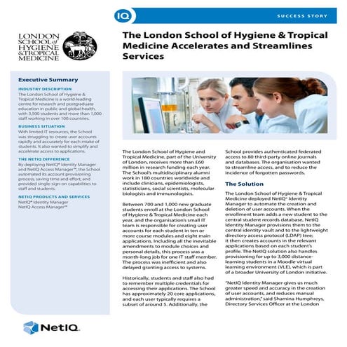 The London School of Hygiene & Tropical Medicine Accelerates and Streamlines ...