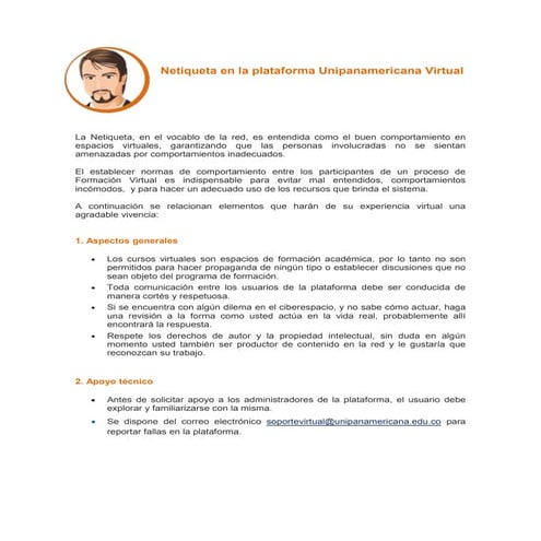 Reglas de netiqueta en el aula virtual | PDF