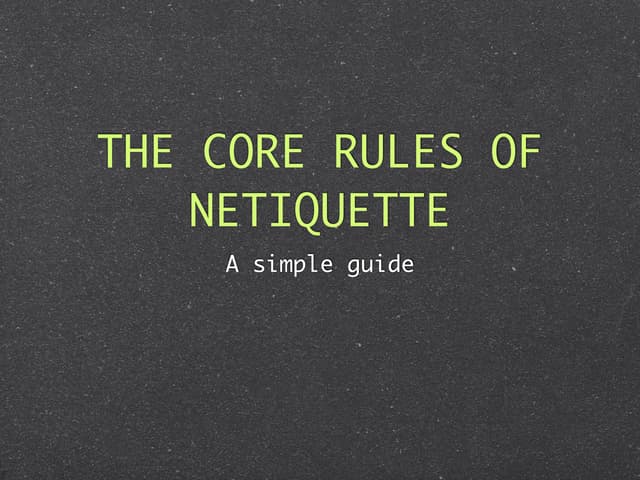 Netiquette