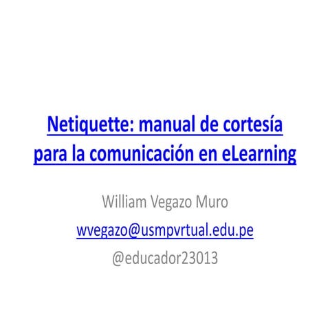 Reglas de netiqueta en el aula virtual | PDF