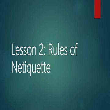 Netiquette  on using internet