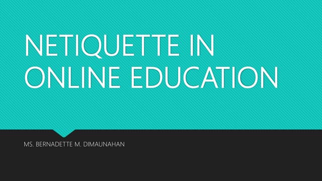 Lesson 2 Netizenship and Netiquette in Online Communities | PDF
