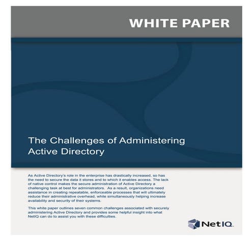 The Top 7 Active Directory Admin Challenges Overcome White Paper