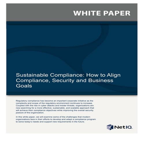 Streamline Compliance and Increase ROI White Paper