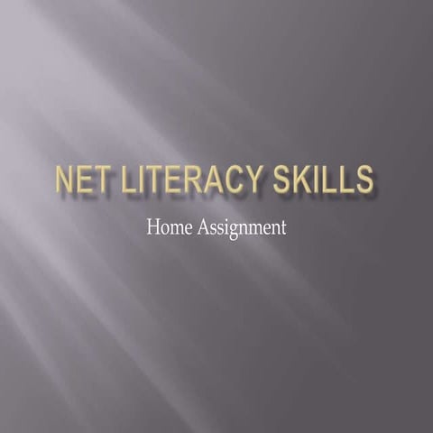 Net literacy skills a1