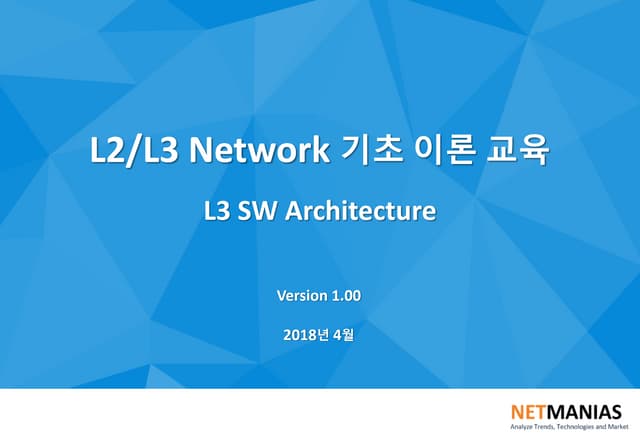 Netmanias L2,L3 Training (5) L3 SW Architecture