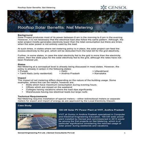 Rooftop Solar Benefits: Net Metering