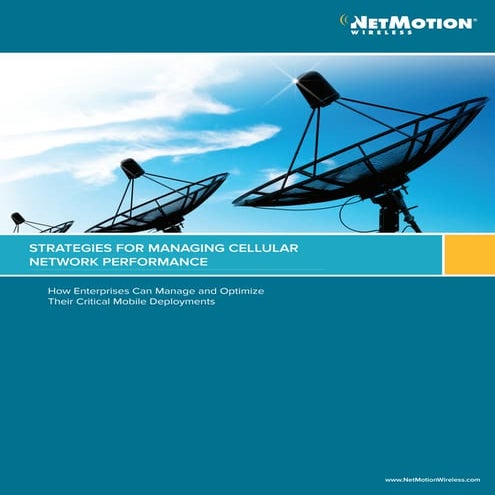 NetMotion Wireless Strategies For Managing Cellular Network Performance