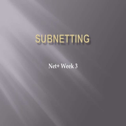 NET+ Subnetting