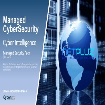 Are you Cyber ready? Introducing Netpluz managed cyber security - cyber intel...