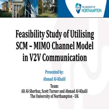 Study of Utilising SCM – MIMO Channel Model in V2V Communication