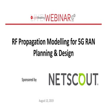 RF Propagation Modelling for 5G RAN Planning and Design