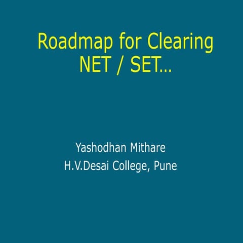 How to prepare for NET/ SET examination? 