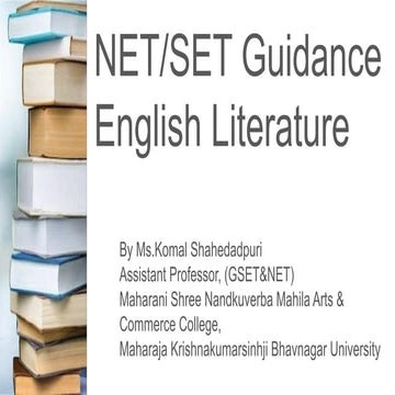 Net/ Gset guidance, English literature