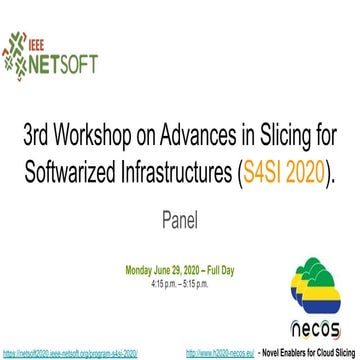 Netsoft 2020 S4SI Workshop Panel
