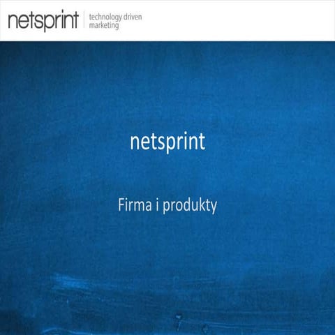 Netsprint - firma i produkty