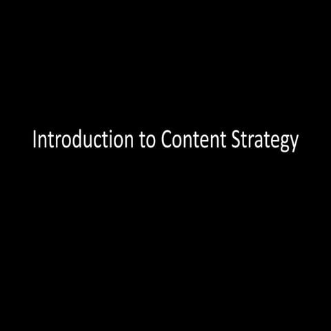 Introduction to Content Strategy - NetSquared Remix