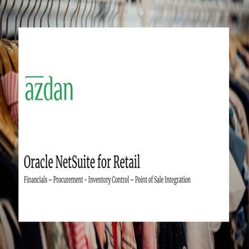 NetSuite for Retail - Azdan NetSuite Partner in UAE