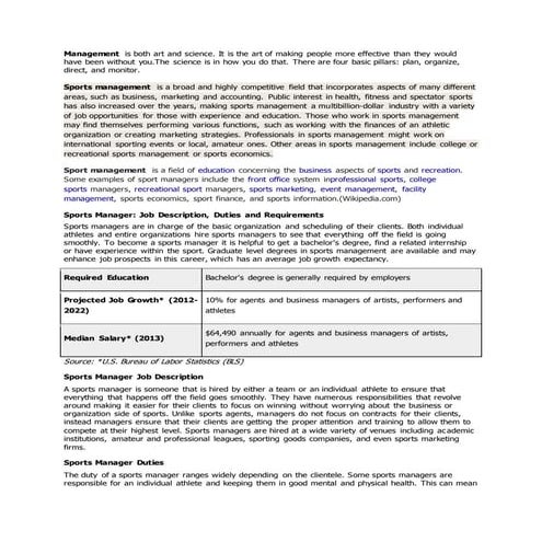Sports management | PPTX