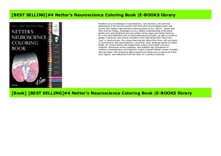 Download BEST SELLING#4 Netter's Neuroscience Coloring Book |E ...