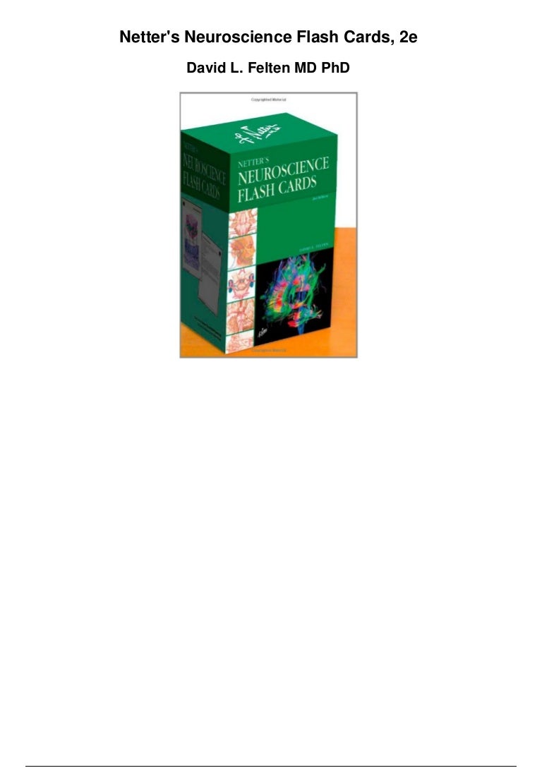 Netters Neuroscience Flash Cards 2e Pdf