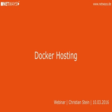 Docker Hosting (Webinar vom 10. März 2016)