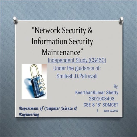 Network security & information security maintainence modified