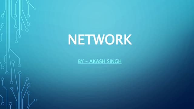 Network Presentation