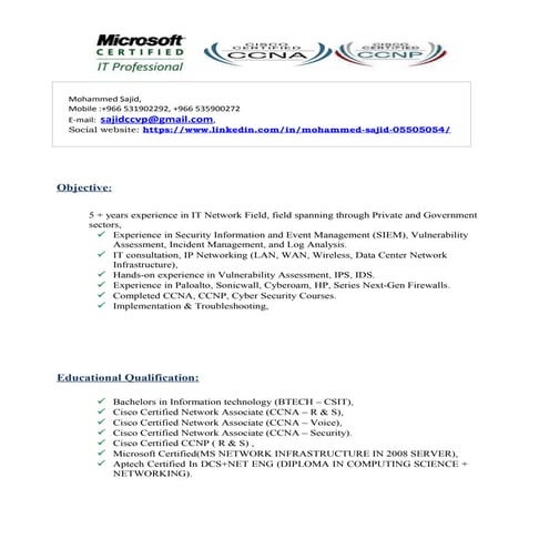 Network Engineer  CV