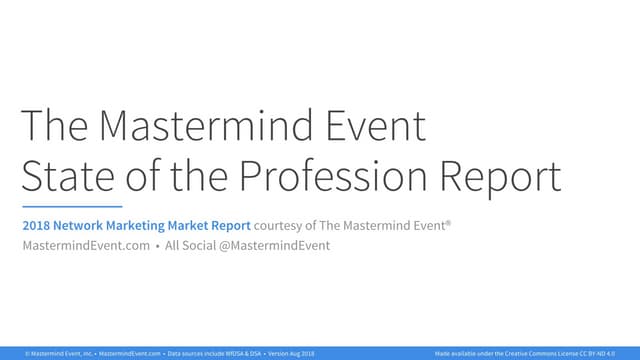 Network marketing global stats 2018