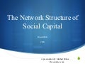 Network structure of social capital