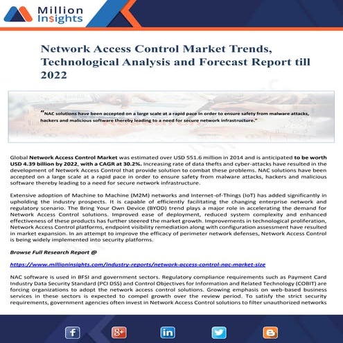 Network Access Control Market Trends, Technological Analysis and Forecast Rep...
