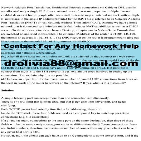Network Address Port Translation. Residential Network connections vi.pdf