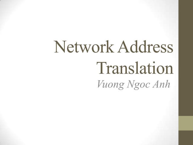 Network address translation