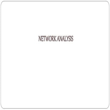 Network analysis unit 2
