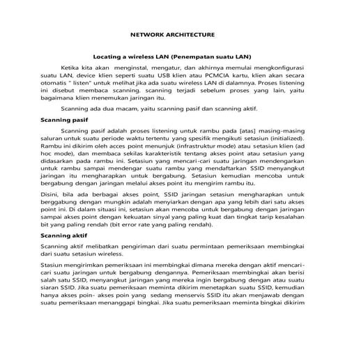 Network architecture