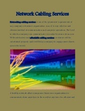 Network cabling services