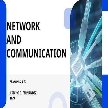 NETWORK & COMMUNICATION FINAL NETWORK & COMMUNICATION FINAL | PPTX