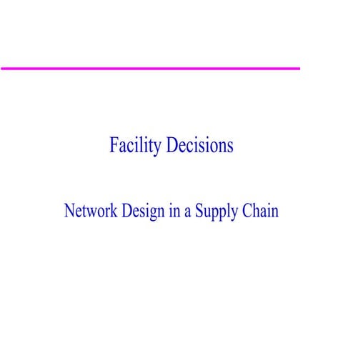 Network design
