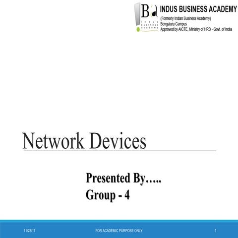 Network devices | PPT