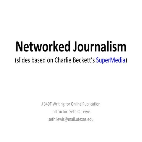 Networked Journalism