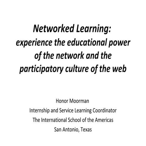 Networked Learning