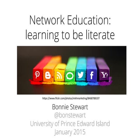 Network education: learning to be literate