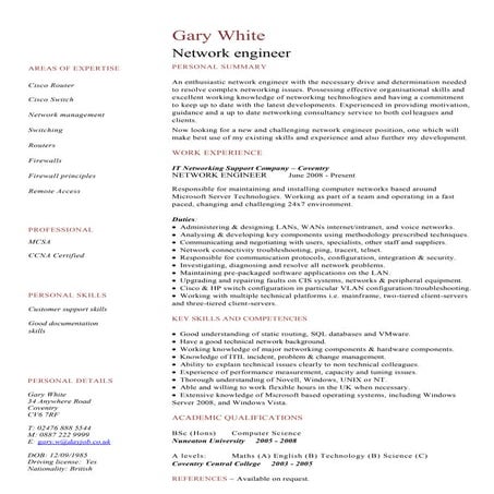 Network engineer cv_template