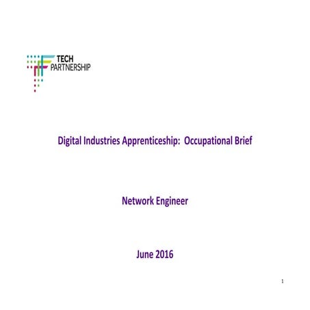 Network engineer occupational brief