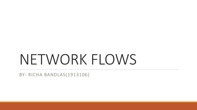 Network flows