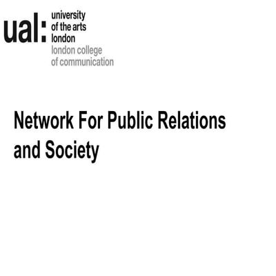 Network for PR and Society launch presentation