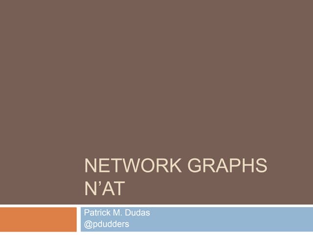 Network graphs n’at