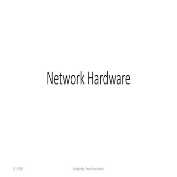 Network Hardware.pdf | Computing | Technology & Computing