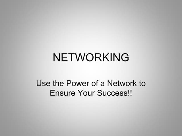 Networking